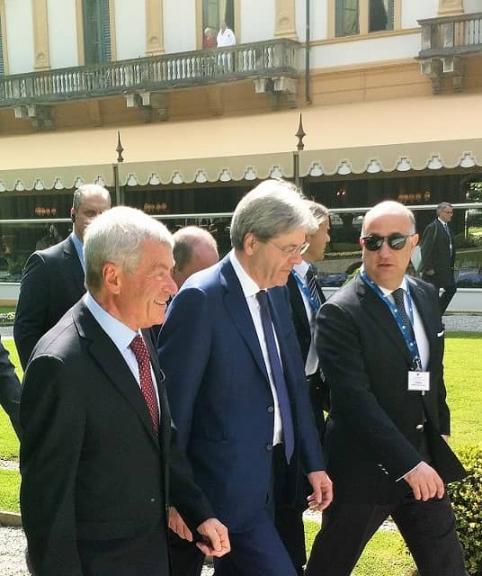 Президент Concommercio Карло Сангалли и Премьер Италии Паоло Джентилони