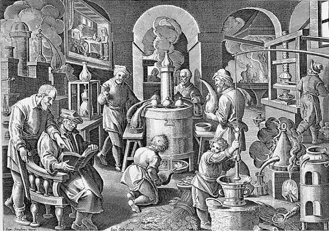 Примитивная химия начала развиваться благодаря трудам алхимиков 