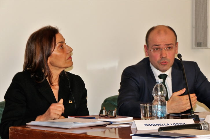 Маринелла Лоддо (слева) и Константин Симонов (справа)