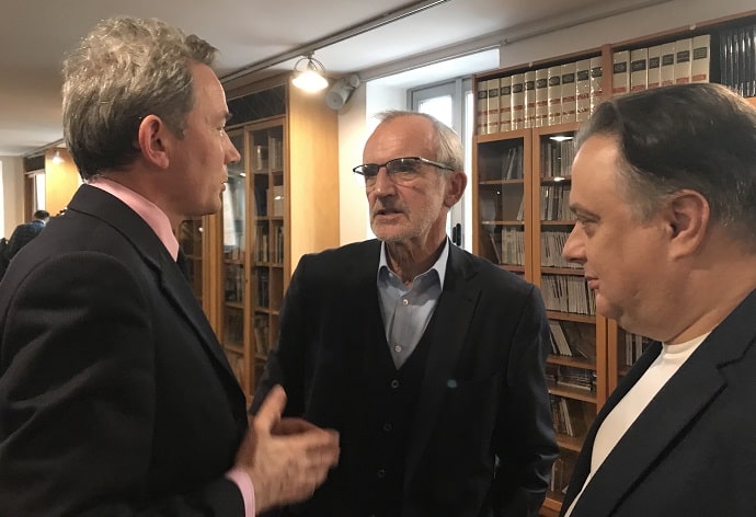 Евгений Уткин (слева), Римас Туминас (в центре), Кирилл Крок (справа)