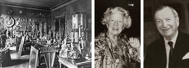 Слева, фото 1928 г. коллекции Альберта Фигдора (Albert Figdor) в Вене, положившей начало коллекции Вернера Абегга, справа, Вернер и Маргарита Абегг