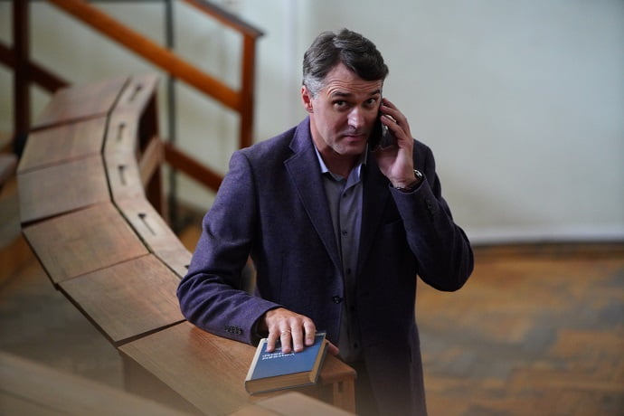 Павел Трубинер на съёмках сериала «Медиум»