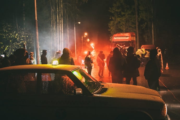 Кадр со съёмок сериала «Пассажиры»