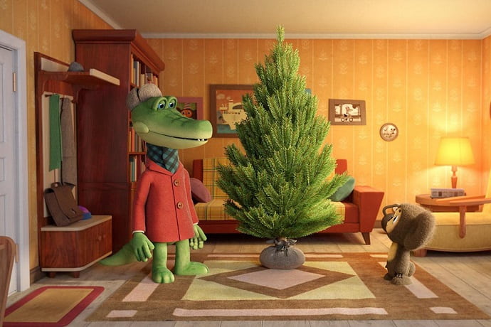 Кадр из мультфильма «Чебурашка. Секрет праздника»