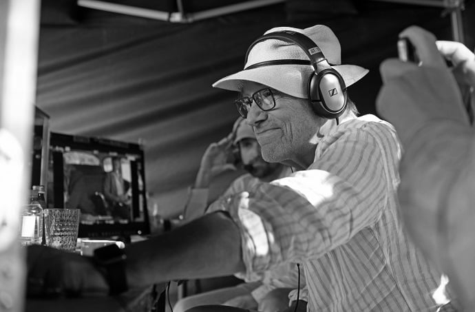 Андрей Кончаловский на съёмках фильма «Дорогие товарищи!»