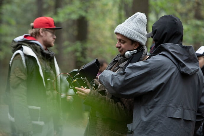 Режиссёр Константин Богомолов на съёмочной площадке