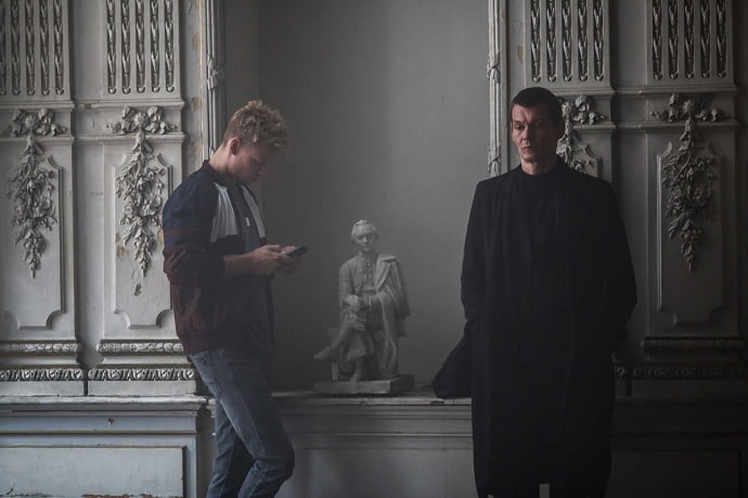 Дмитрий Власкин и Филипп Янковский на съёмках 