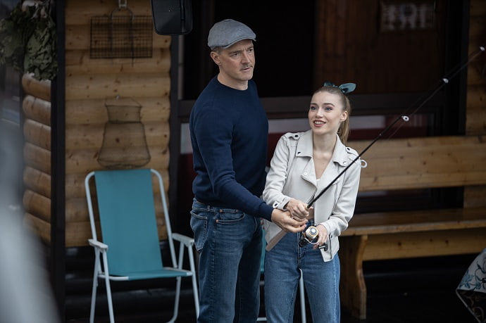 Кадр со съёмок второго сезона сериала «Война семей»