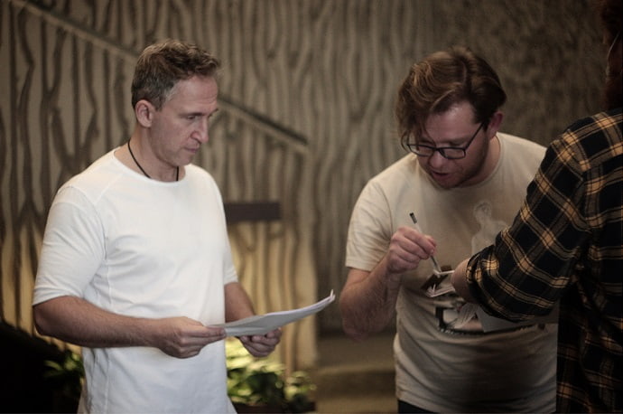 Оскар Кучера и режиссёр постановки Андрей Цветков-Толбин