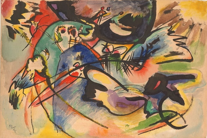 Василий Кандинский. Эскиз композиции «Красное с черным».1915.