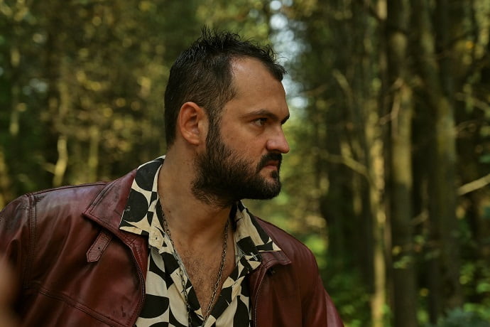 Андрей Скороход на съёмках сериала «Два холма»