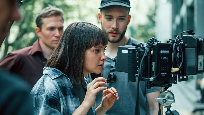 Юлия Хлынина  на съёмочной площадке сериала