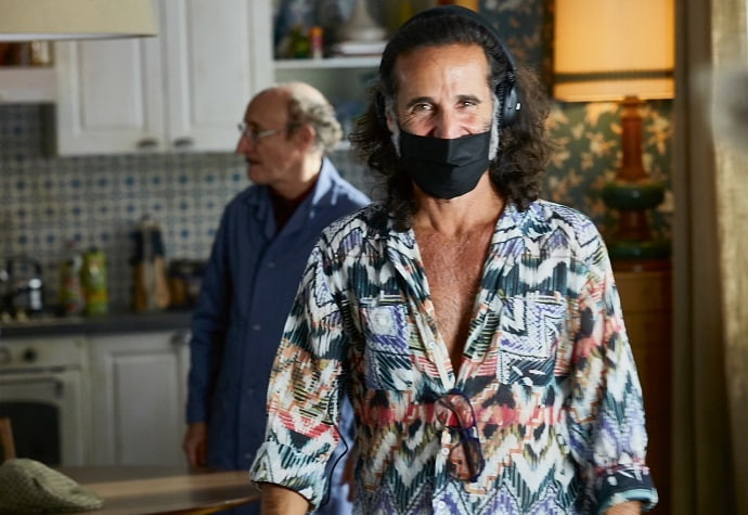 Режиссер  Давид  Шарон на съёмочной площадке