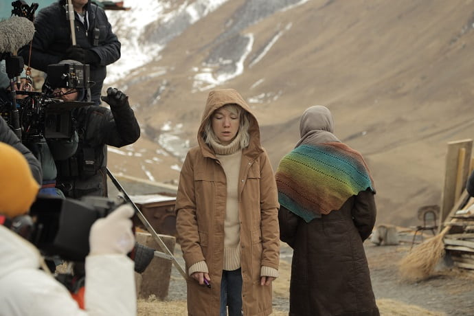 Кадр со съёмок фильма «Собирайся, поедем на праздник»