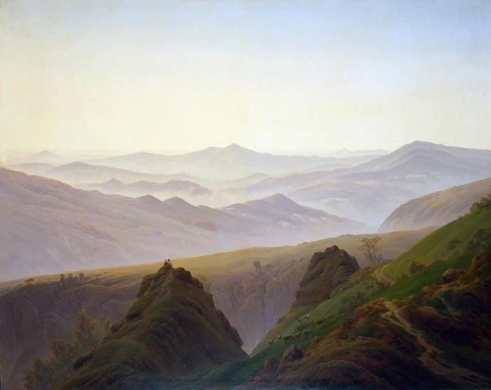 Каспар Давид Фридрих. Утро в горах. 1820-1823 гг.