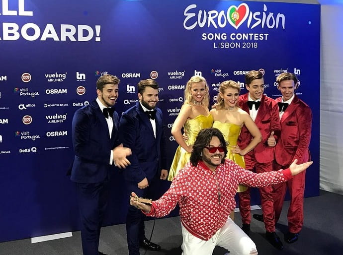 Филипп Киркоров и группа DoReDos на «Евровидении-2018» в Лиссабоне