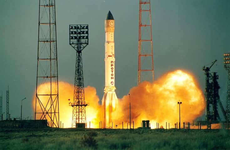 Запуск ракеты в Байконуре