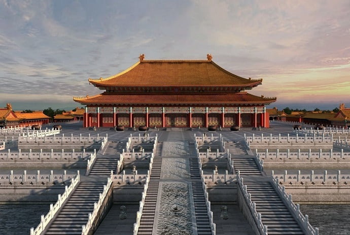 Запретный город - крупный дворцовый комплекс в Пекине