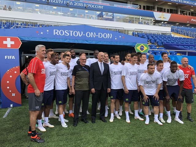 Президент Швейцарии Ален Берсе приехал в Ростов-на-Дону на матч ЧМ-2018 Швейцария-Бразилия