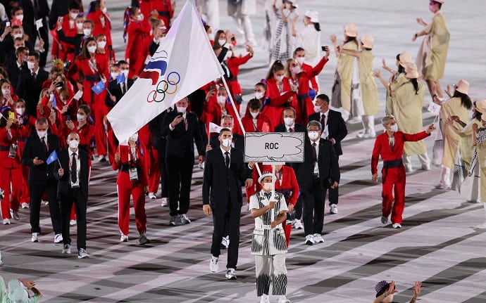 Сборная России выступала под флагом Олимпийского комитета России