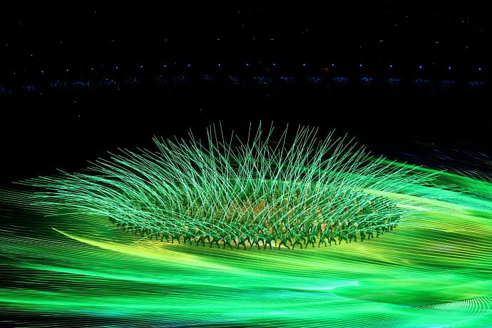 Кадр с церемонии открытия  Олимпиады-2022 в Пекине