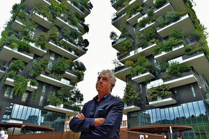 Милан, небоскрёбы «Вертикальный лес», архитектор Стефано Боери
