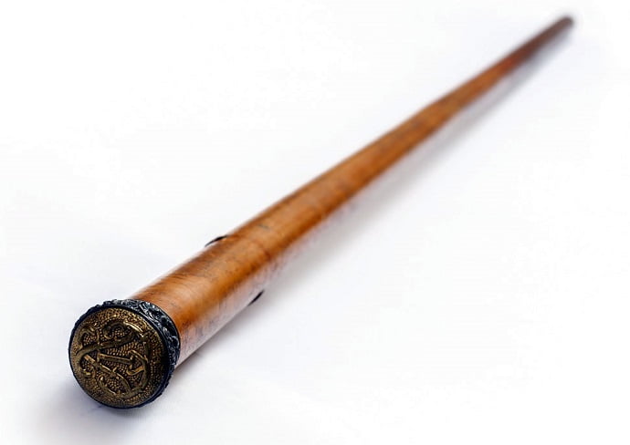 Трость  А.С. Пушкина с бронзовой пуговицей императора Петра I 