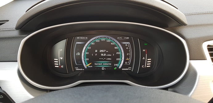 Паспортный расход топлива колеблется от 6,9 до 9,3 литров на сотню