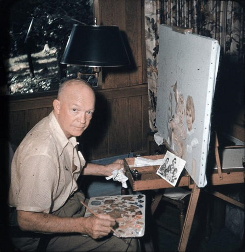 Дуайта Эйзенхауэра на живопись вдохновил Черчилль