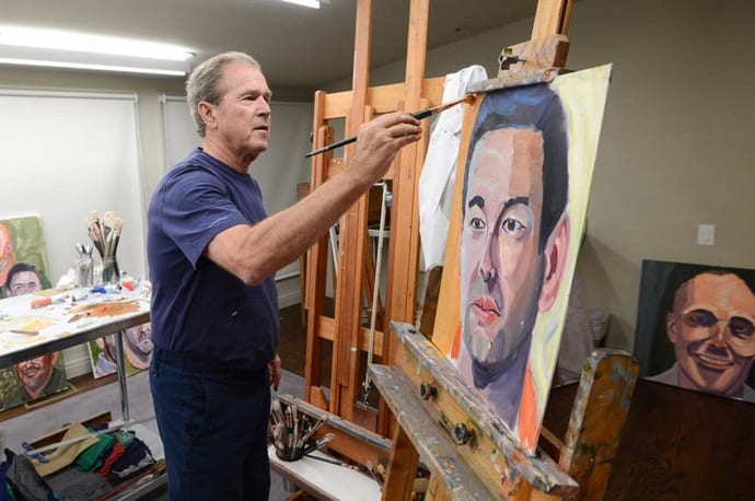 Джордж Буш-младший после отставки тоже увлёкся живописью