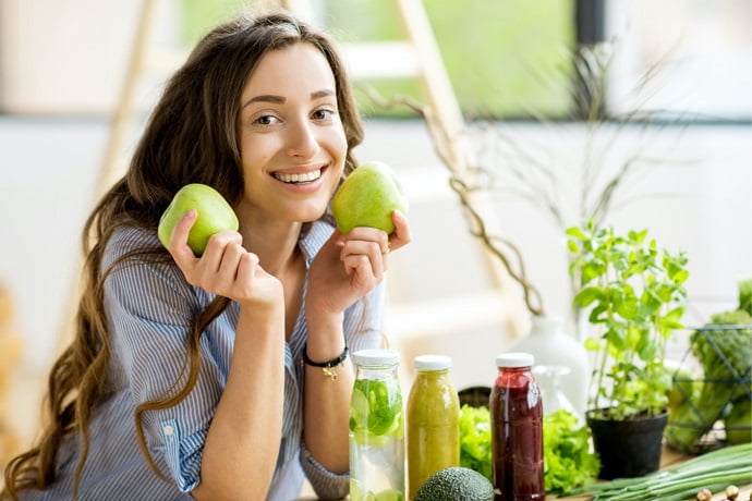 Ежедневное употребление овощей и фруктов улучшит защитные функции кожи