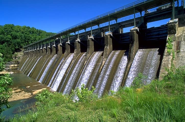 The dam on the river Tennessee