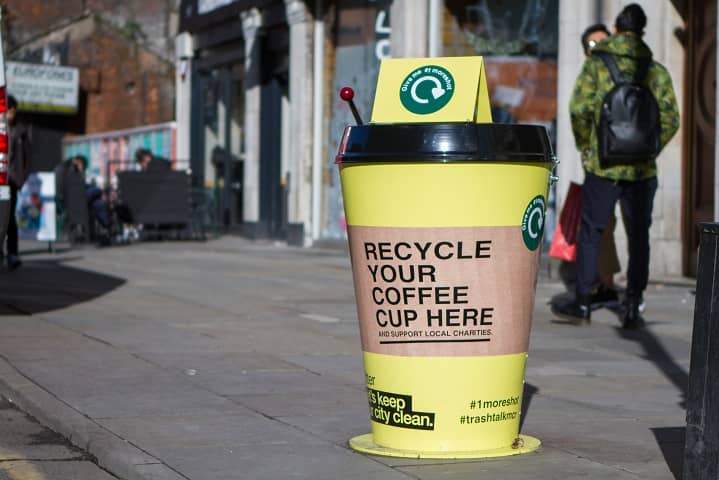 The coffee cups recycle project started in Manchester