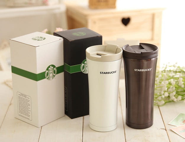 Starbucks launched sell action of branded reusable cups