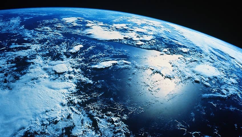 From space, the Earth looks like a wonderful azure-blue ball