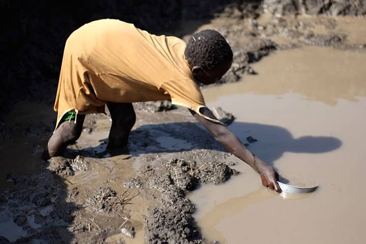 The problem with drinking water is acute in Africa