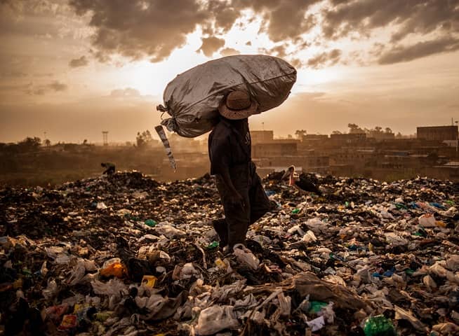 People throw garbage in huge volume