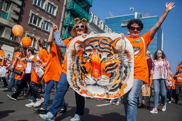 In each country, the Tiger Day is celebrated in its own way