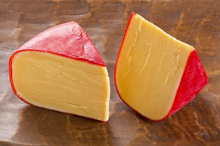 Cheese is covered with wax to keep it from drying out