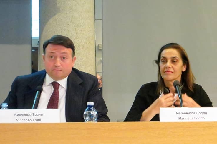 Vincenzo Trani and Marinella Loddo, Director of the Trade Promotion Agency (ICE)