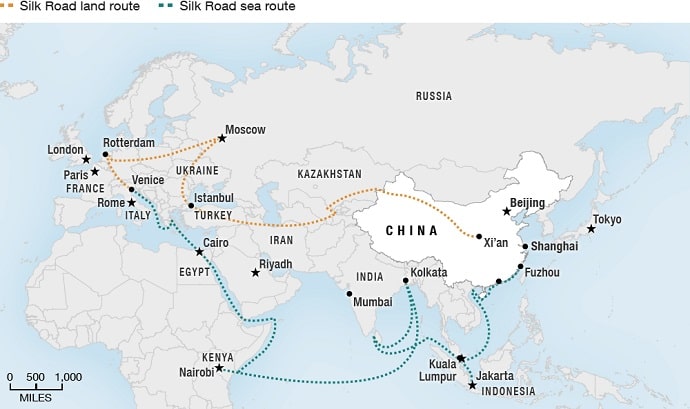 The main global trend is the active development of the New Silk Road