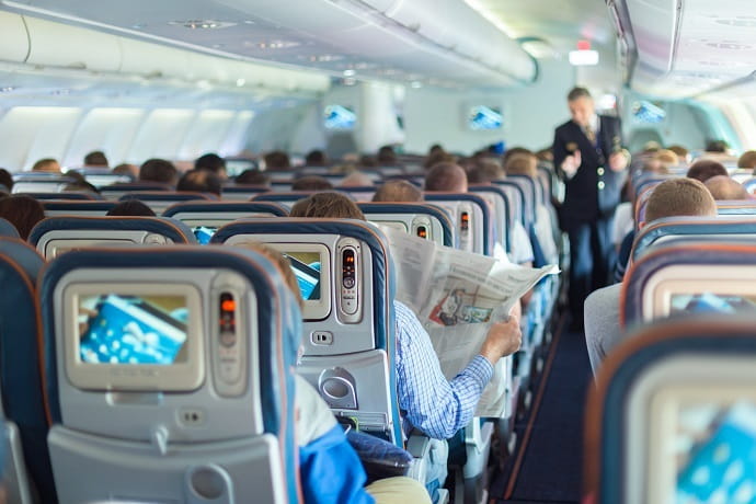 The atmosphere on board affects the perception of smells and tastes