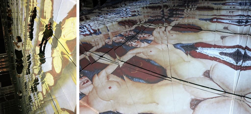 Infinity room creates an infinity effect