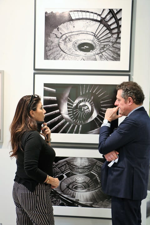 Angela Lo Priore and Valerio Tazzetti, director of the gallery "Photo & Co"