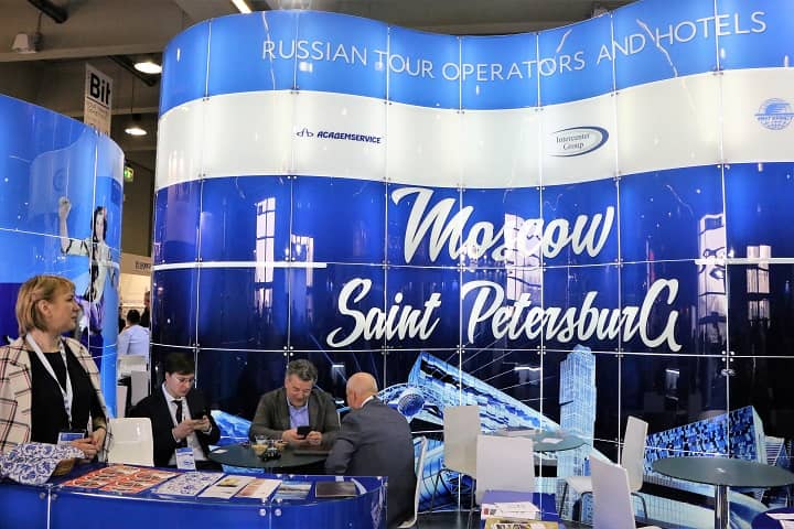 Russian stand at the largest tourism exhibition BIT-2018 in Italy