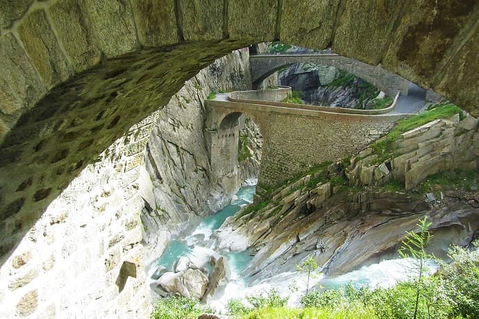 Devils Bridge in Switzerland