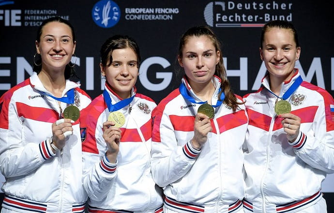 Russian women's saber fencing team