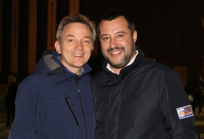 Evgeny Utkin (left) and Matteo Salvini (right)
