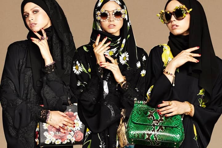 Muslims in the UAE often supplement the image with branded handbags