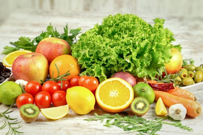 Fruits and vegetables - natural sources of vitamins